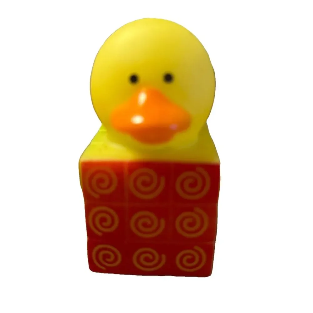 Unbranded Miniature 2.5” Rubber Duck In A Box/On A Cube Ducky Toy Or For Jeep